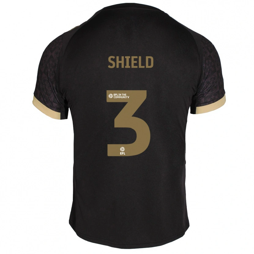 Danxen Kinderen Harry Shield #3 Zwart Goud Uitshirt Uittenue 2025/26 T-Shirt