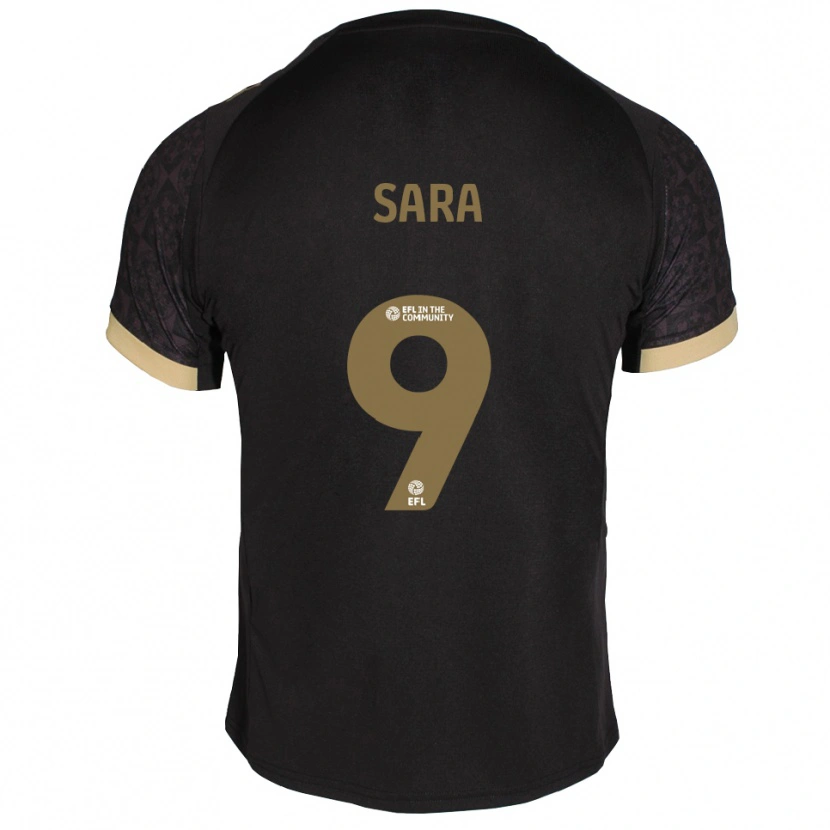 Danxen Kinderen Ellie Sara #9 Zwart Goud Uitshirt Uittenue 2025/26 T-Shirt