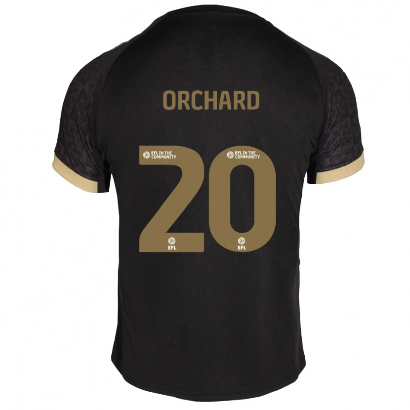 Danxen Kinderen Fern Orchard #20 Zwart Goud Uitshirt Uittenue 2025/26 T-Shirt