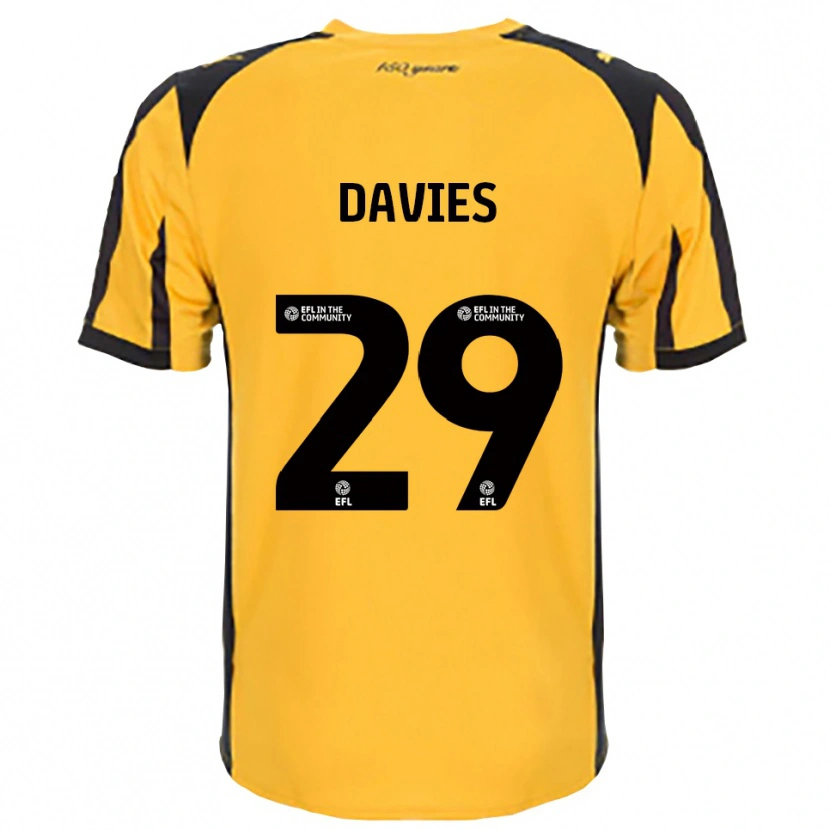 Danxen Kinderen Arron Davies #29 Oranje Zwart Uitshirt Uittenue 2025/26 T-Shirt