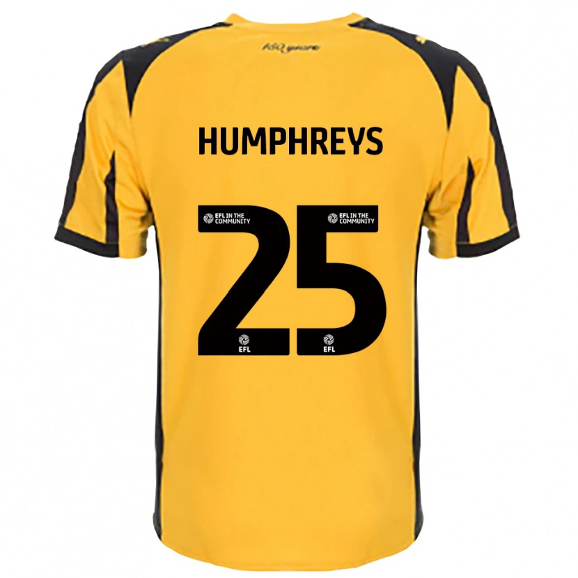 Danxen Kinderen Cameron Humphreys #25 Oranje Zwart Uitshirt Uittenue 2025/26 T-Shirt