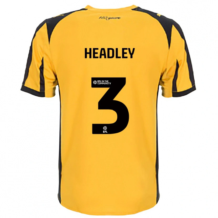 Danxen Kinderen Jaheim Headley #3 Oranje Zwart Uitshirt Uittenue 2025/26 T-Shirt