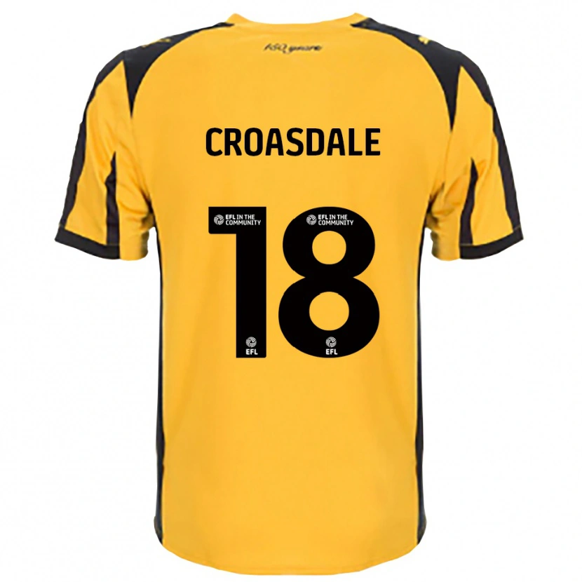 Danxen Kinderen Ryan Croasdale #18 Oranje Zwart Uitshirt Uittenue 2025/26 T-Shirt