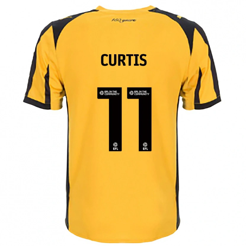 Danxen Kinderen Ronan Curtis #11 Oranje Zwart Uitshirt Uittenue 2025/26 T-Shirt