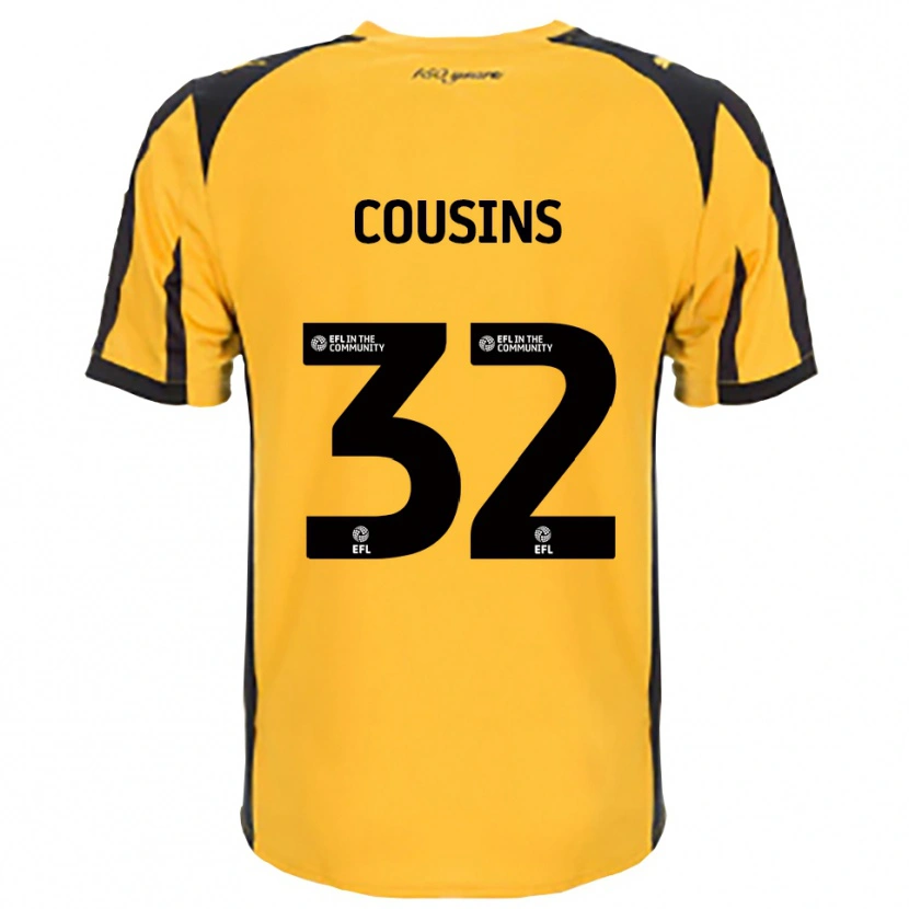 Danxen Kinderen Logan Cousins #32 Oranje Zwart Uitshirt Uittenue 2025/26 T-Shirt
