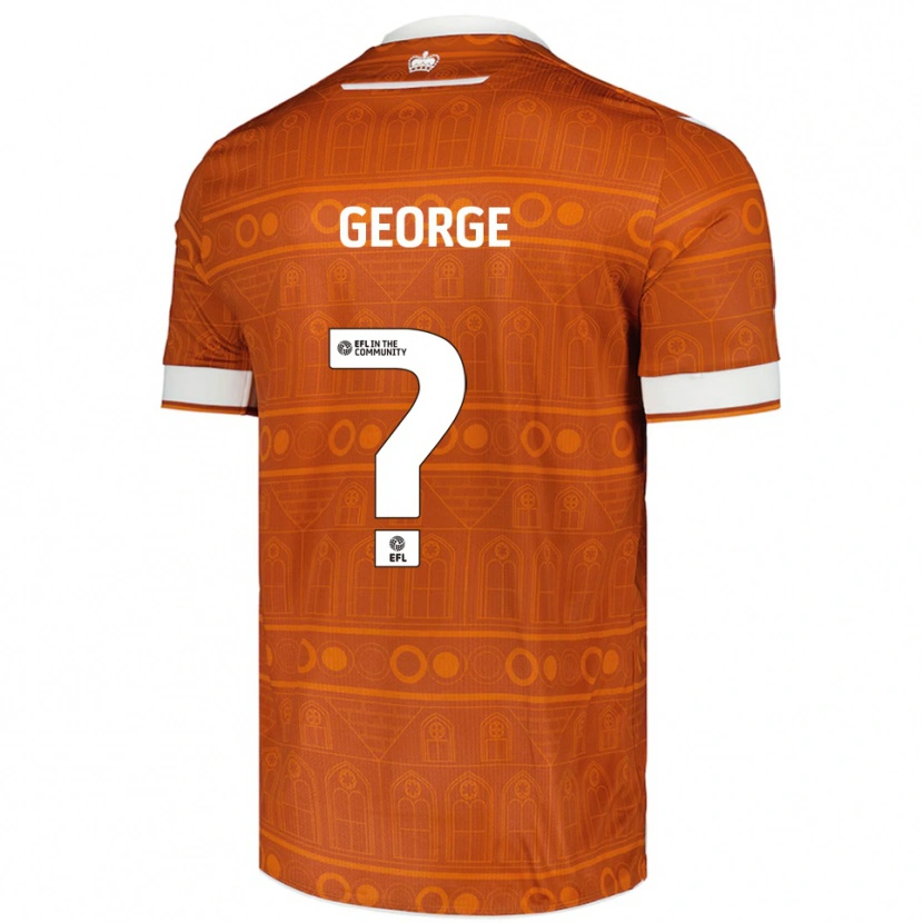 Danxen Kinderen Verrell George #0 Oranje Wit Uitshirt Uittenue 2025/26 T-Shirt