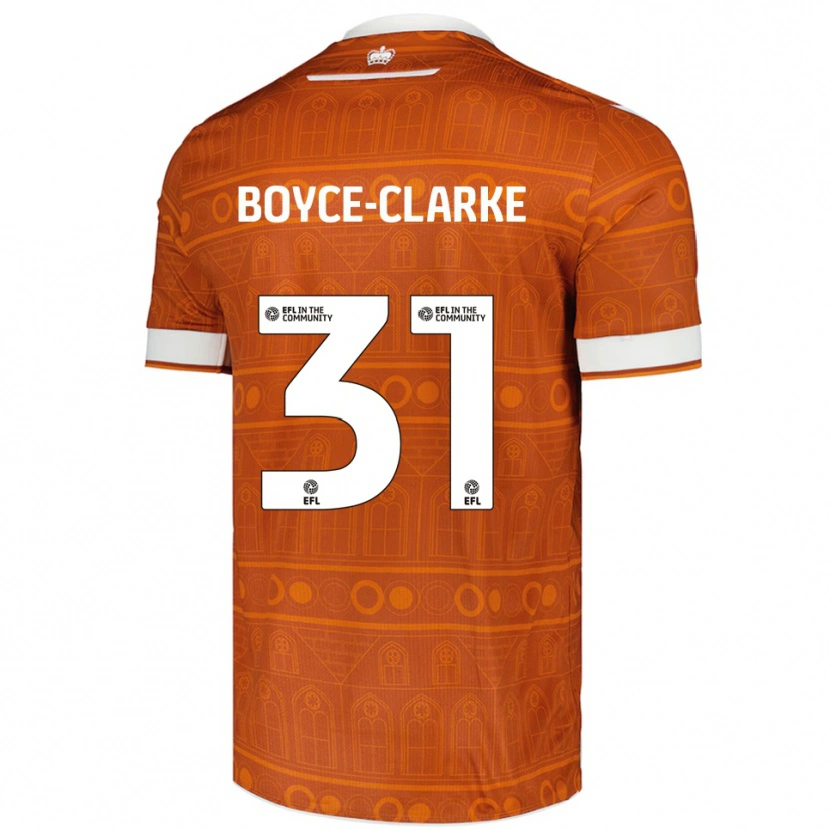Danxen Kinderen Coniah Boyce-Clarke #31 Oranje Wit Uitshirt Uittenue 2025/26 T-Shirt