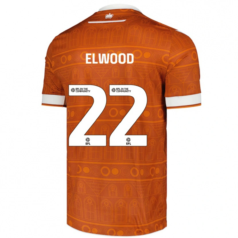 Danxen Kinderen Amelia Elwood #22 Oranje Wit Uitshirt Uittenue 2025/26 T-Shirt