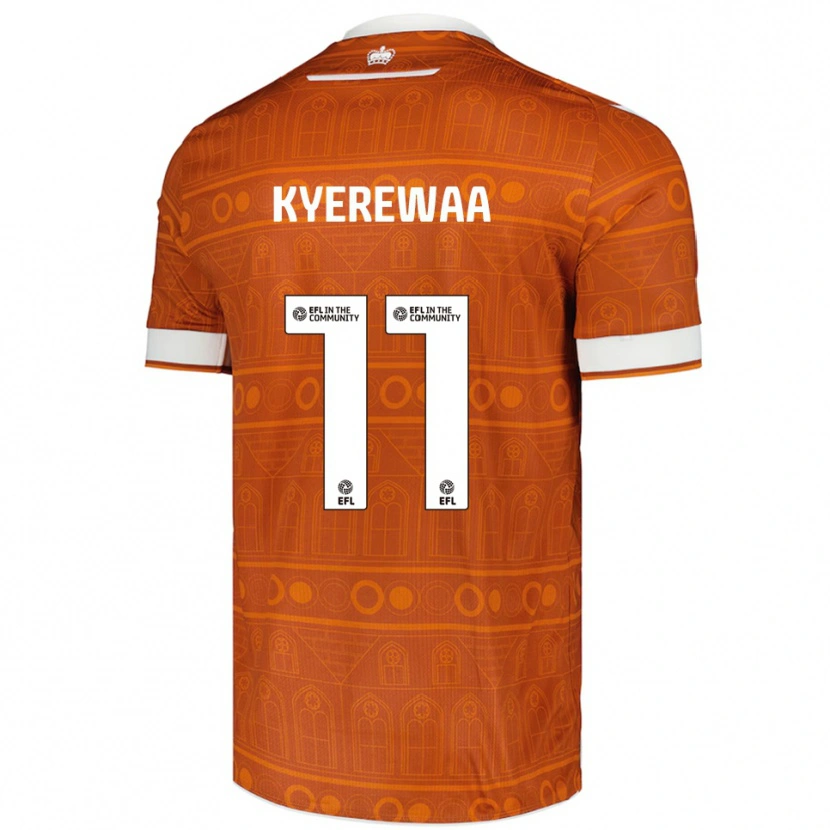 Danxen Kinderen Daniel Kyerewaa #11 Oranje Wit Uitshirt Uittenue 2025/26 T-Shirt