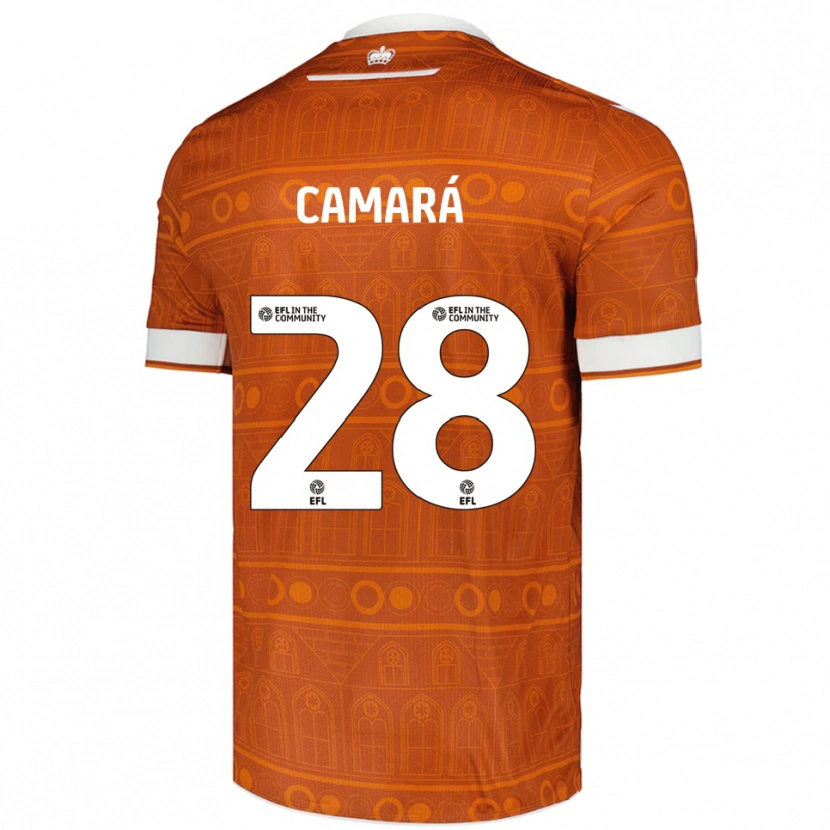 Danxen Kinderen Mamadi Camará #28 Oranje Wit Uitshirt Uittenue 2025/26 T-Shirt