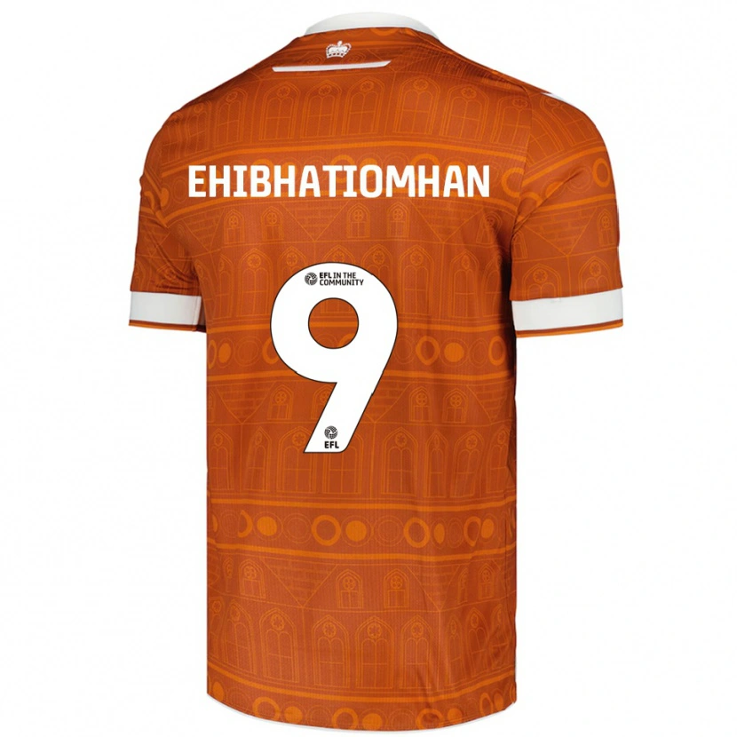 Danxen Kinderen Kelvin Ehibhatiomhan #9 Oranje Wit Uitshirt Uittenue 2025/26 T-Shirt