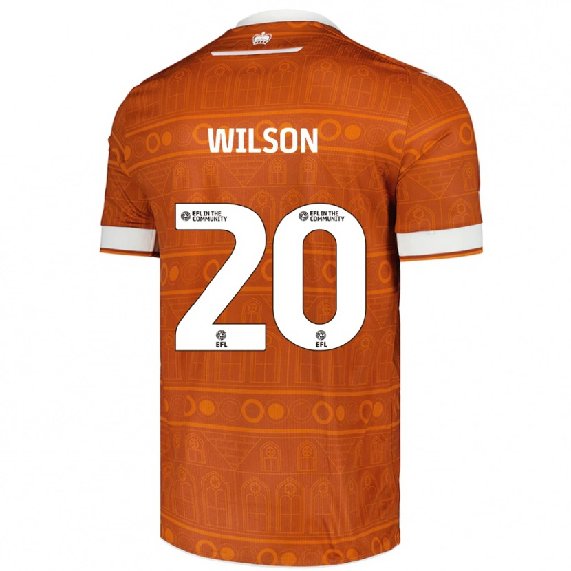 Danxen Kinderen Georgia Wilson #20 Oranje Wit Uitshirt Uittenue 2025/26 T-Shirt