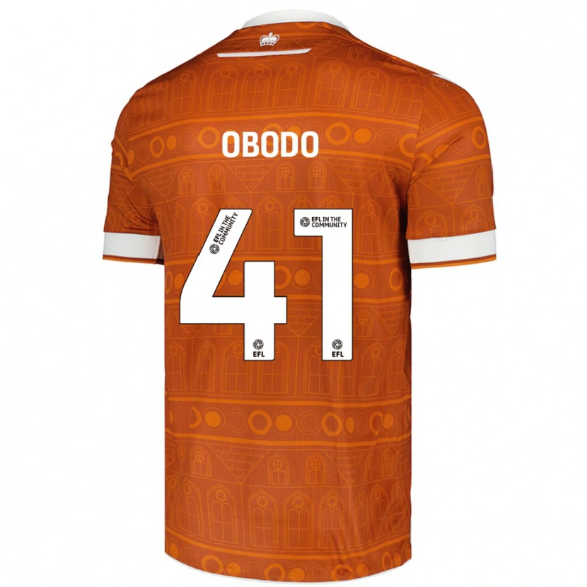 Danxen Kinderen Miles Obodo #41 Oranje Wit Uitshirt Uittenue 2025/26 T-Shirt
