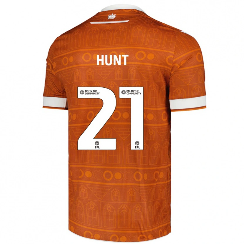 Danxen Kinderen Mae Hunt #21 Oranje Wit Uitshirt Uittenue 2025/26 T-Shirt