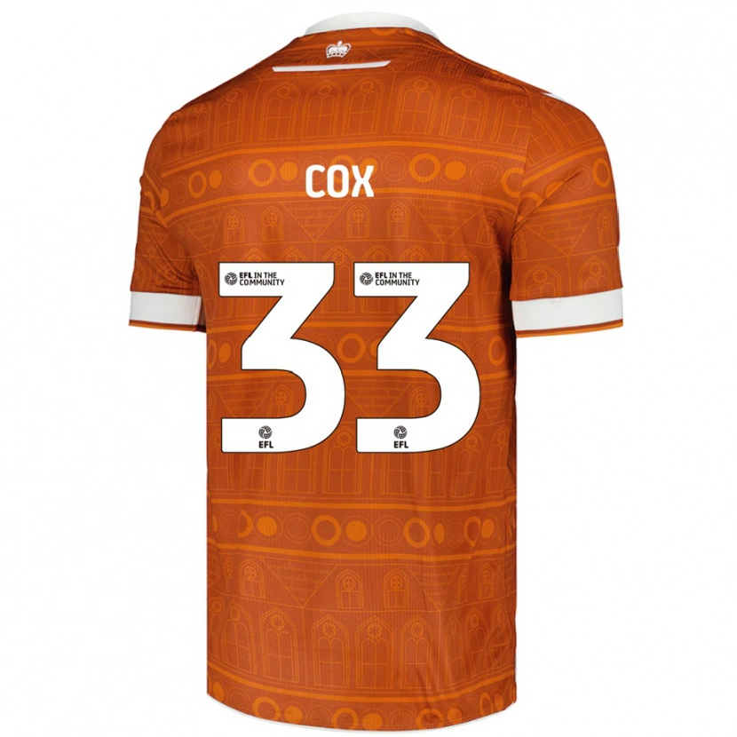 Danxen Kinderen Bella Cox #33 Oranje Wit Uitshirt Uittenue 2025/26 T-Shirt