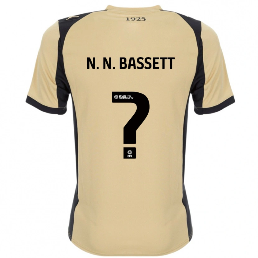 Danxen Kinderen N. N. Bassett #0 Goud Zwart Uitshirt Uittenue 2025/26 T-Shirt