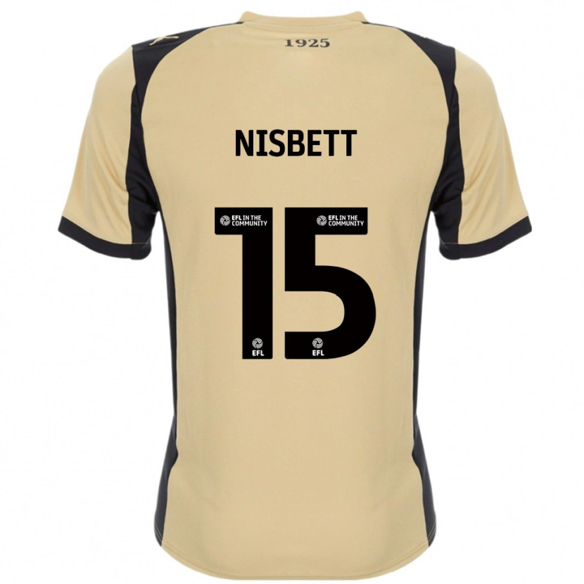 Danxen Kinderen Kanye Nisbett #15 Goud Zwart Uitshirt Uittenue 2025/26 T-Shirt