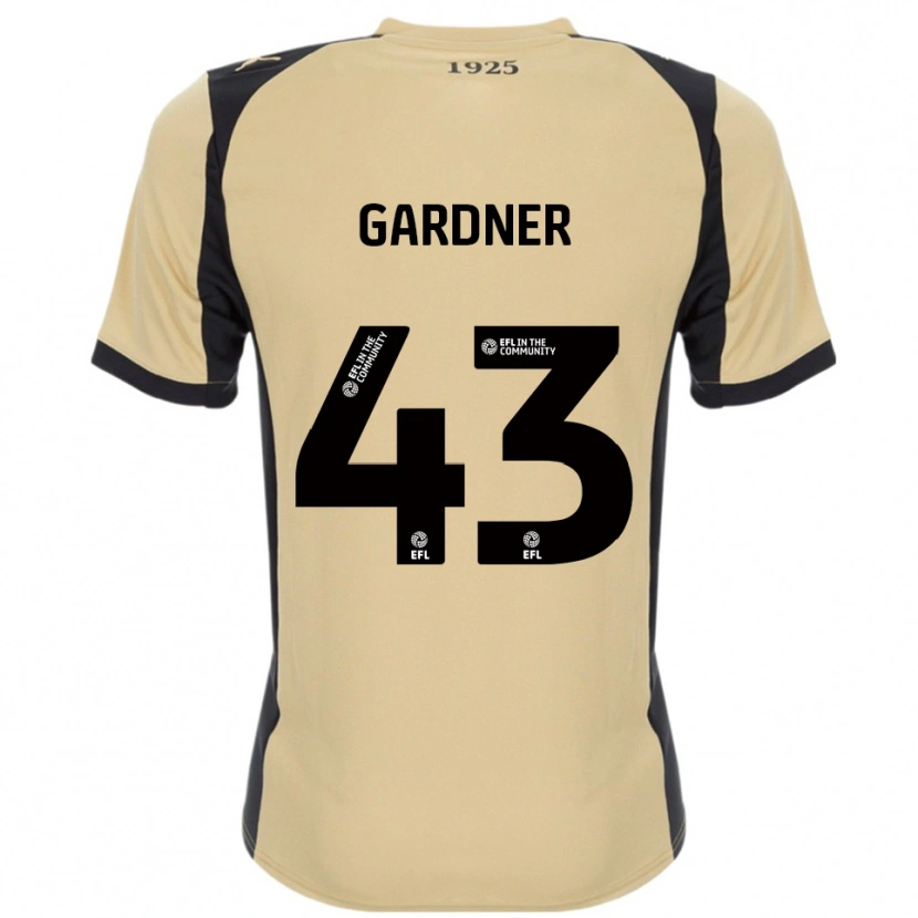Danxen Kinderen Dean Gardner #43 Goud Zwart Uitshirt Uittenue 2025/26 T-Shirt