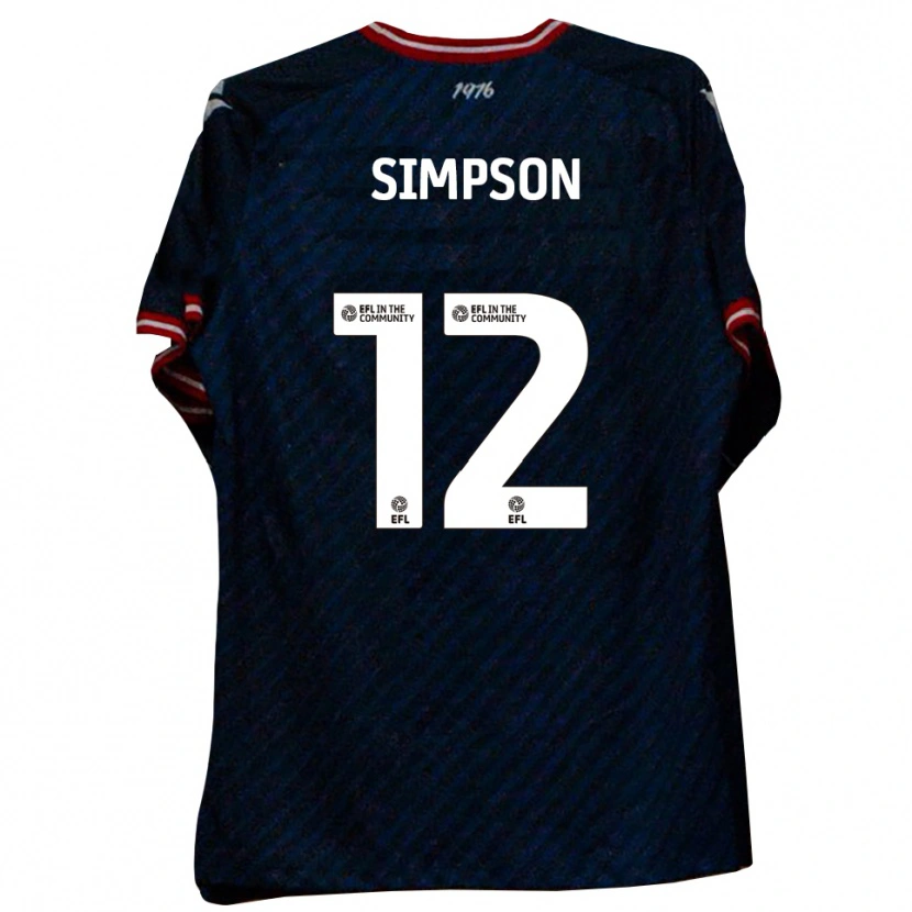 Danxen Kinderen Tyreece Simpson #12 Marine Rood Uitshirt Uittenue 2025/26 T-Shirt