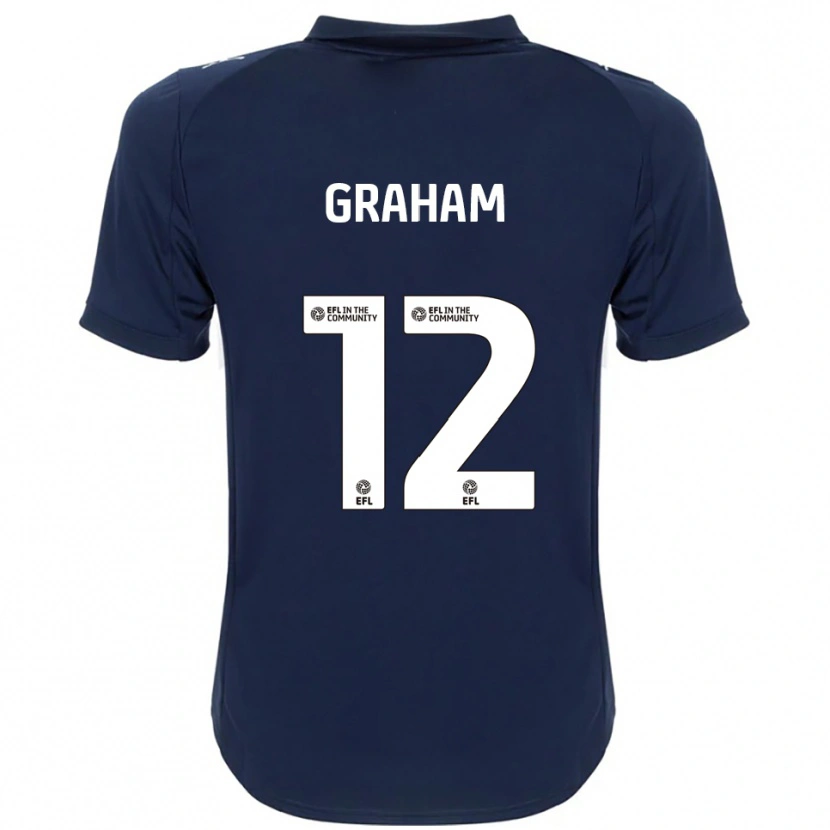 Danxen Kinderen Leo Graham #12 Marine Wit Uitshirt Uittenue 2025/26 T-Shirt