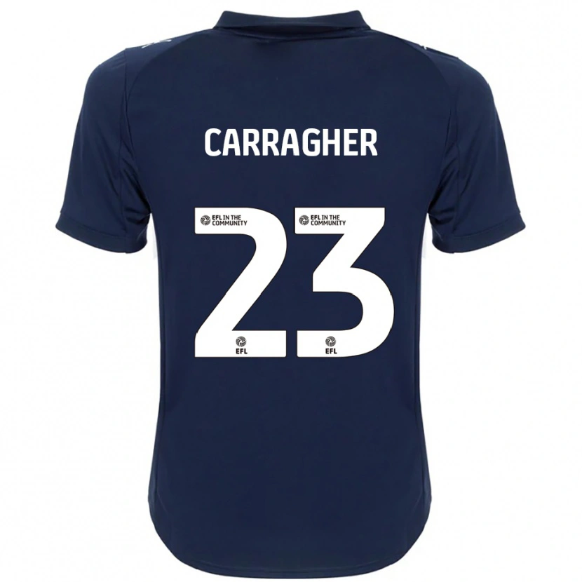 Danxen Kinderen James Carragher #23 Marine Wit Uitshirt Uittenue 2025/26 T-Shirt