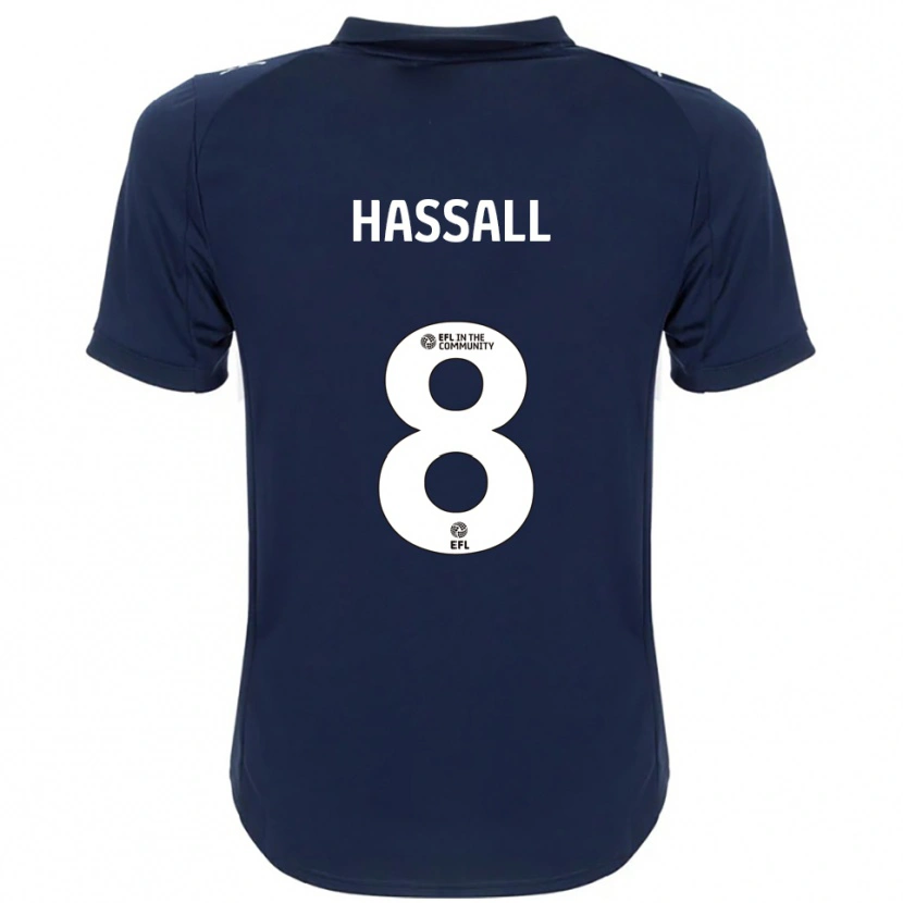 Danxen Kinderen Molly Hassall #8 Marine Wit Uitshirt Uittenue 2025/26 T-Shirt