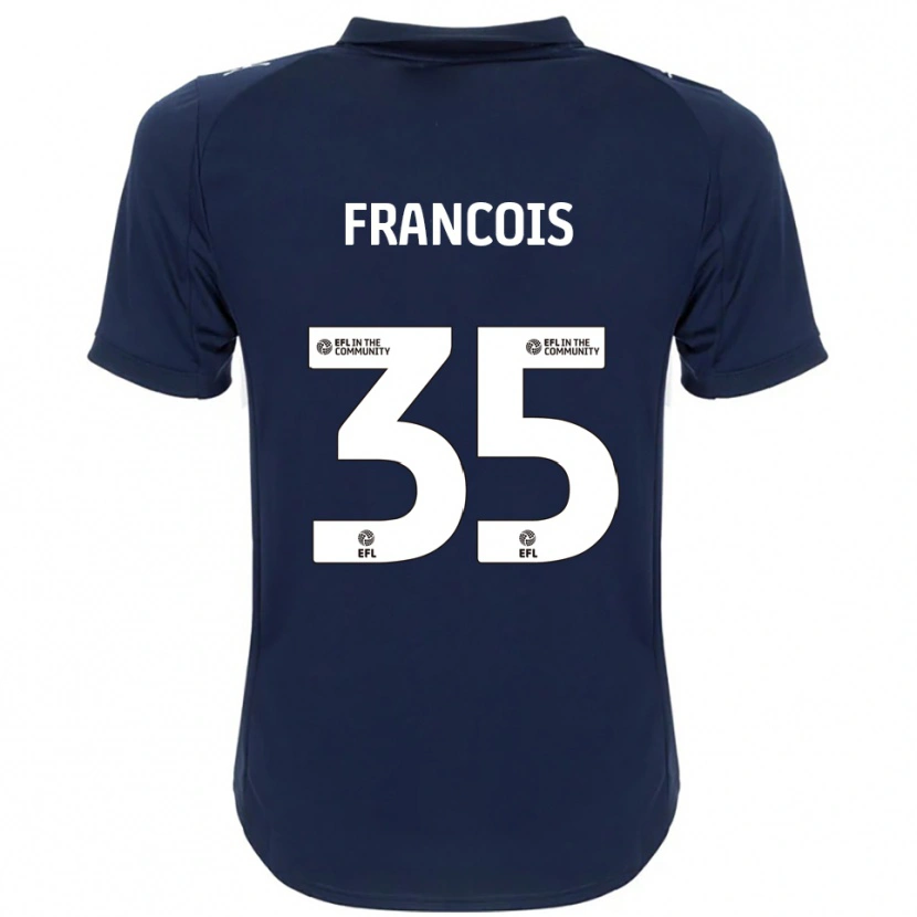Danxen Kinderen Tyrese Francois #35 Marine Wit Uitshirt Uittenue 2025/26 T-Shirt