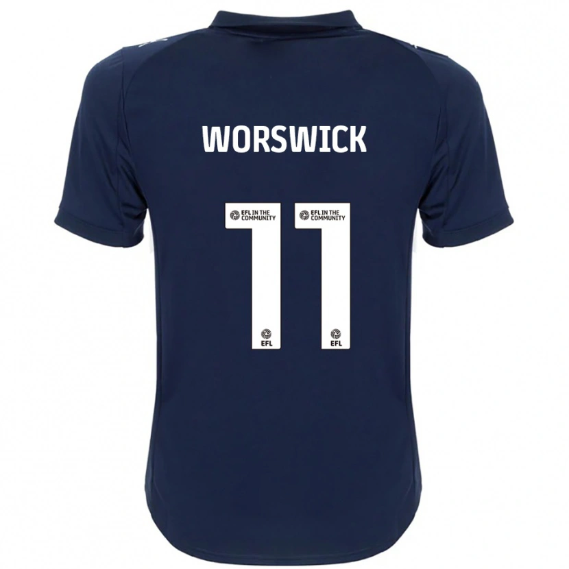 Danxen Kinderen Isobel Worswick #11 Marine Wit Uitshirt Uittenue 2025/26 T-Shirt