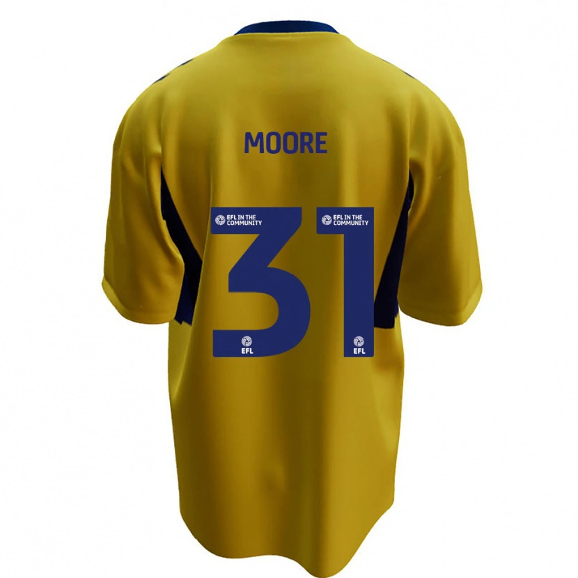 Danxen Kinderen Stuart Moore #31 Geel Blauw Uitshirt Uittenue 2025/26 T-Shirt