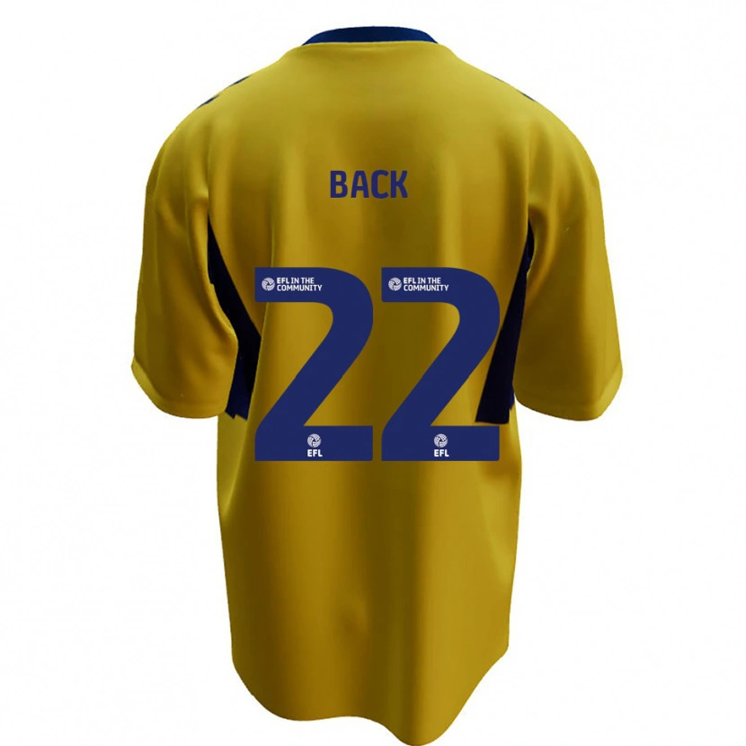 Danxen Kinderen Fin Back #22 Geel Blauw Uitshirt Uittenue 2025/26 T-Shirt