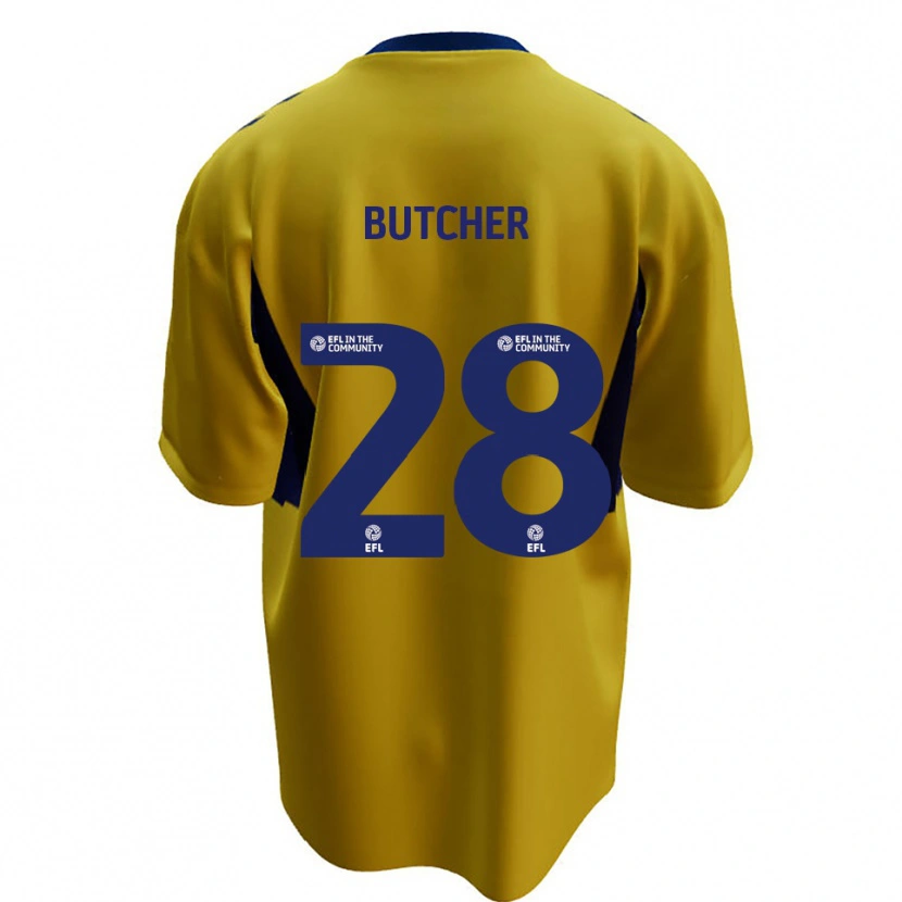 Danxen Kinderen Matt Butcher #28 Geel Blauw Uitshirt Uittenue 2025/26 T-Shirt