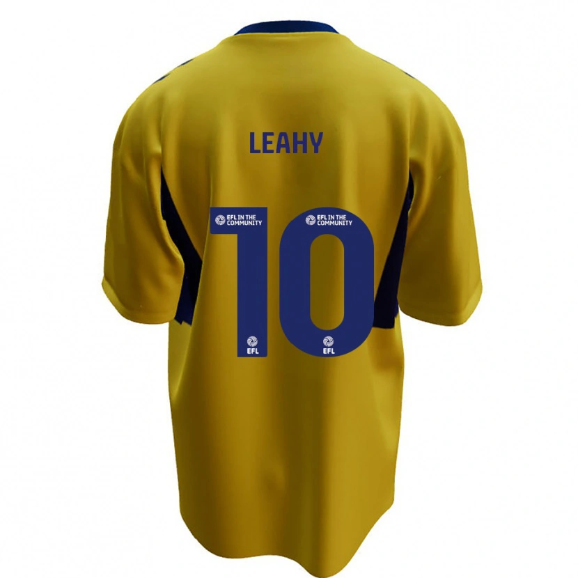 Danxen Kinderen Luke Leahy #10 Geel Blauw Uitshirt Uittenue 2025/26 T-Shirt