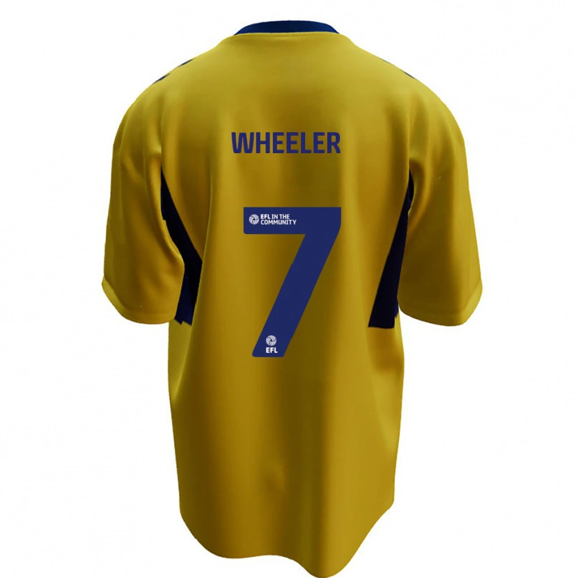 Danxen Kinderen David Wheeler #7 Geel Blauw Uitshirt Uittenue 2025/26 T-Shirt