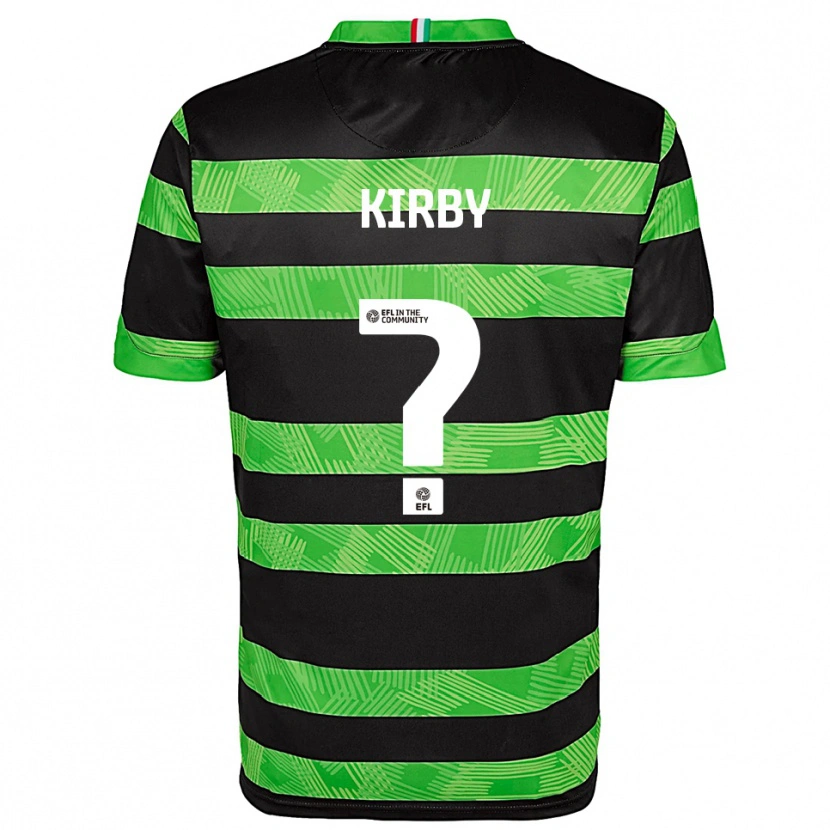 Danxen Kinderen Joe Kirby #0 Zwart Groen Uitshirt Uittenue 2025/26 T-Shirt