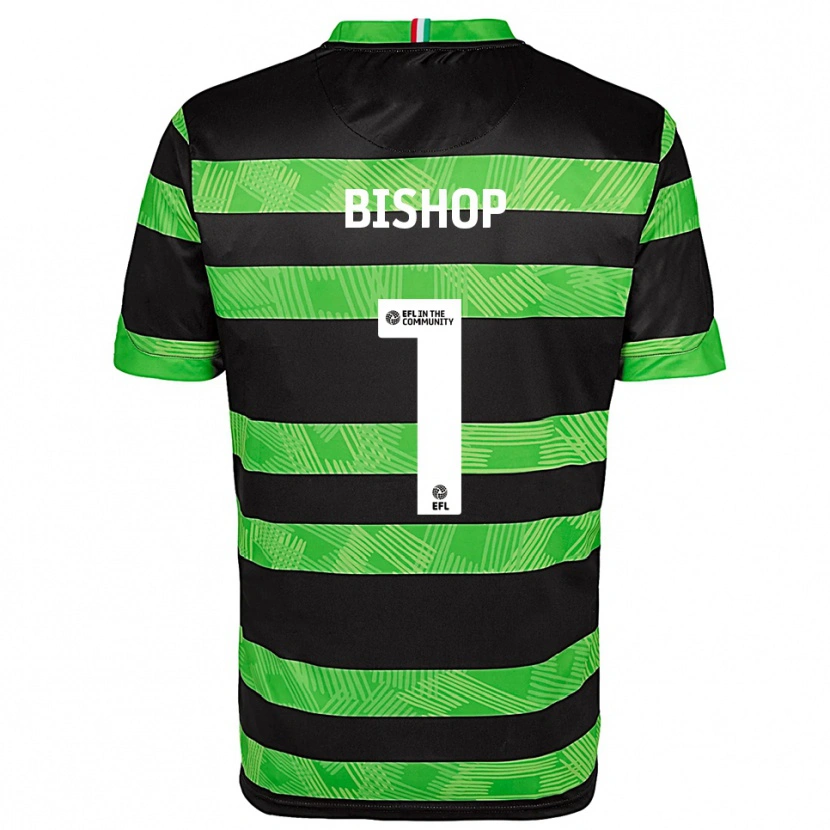Danxen Kinderen Nathan Bishop #1 Zwart Groen Uitshirt Uittenue 2025/26 T-Shirt