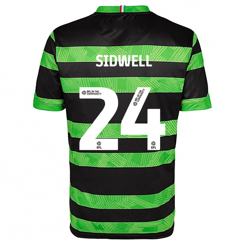 Danxen Kinderen Harry Sidwell #24 Zwart Groen Uitshirt Uittenue 2025/26 T-Shirt