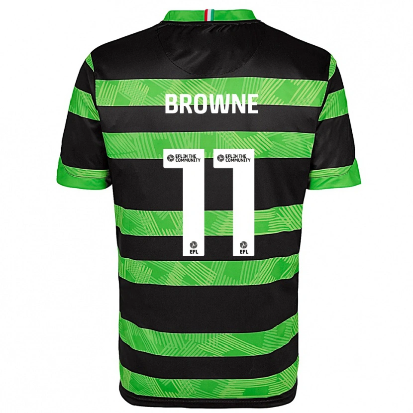 Danxen Kinderen Marcus Browne #11 Zwart Groen Uitshirt Uittenue 2025/26 T-Shirt