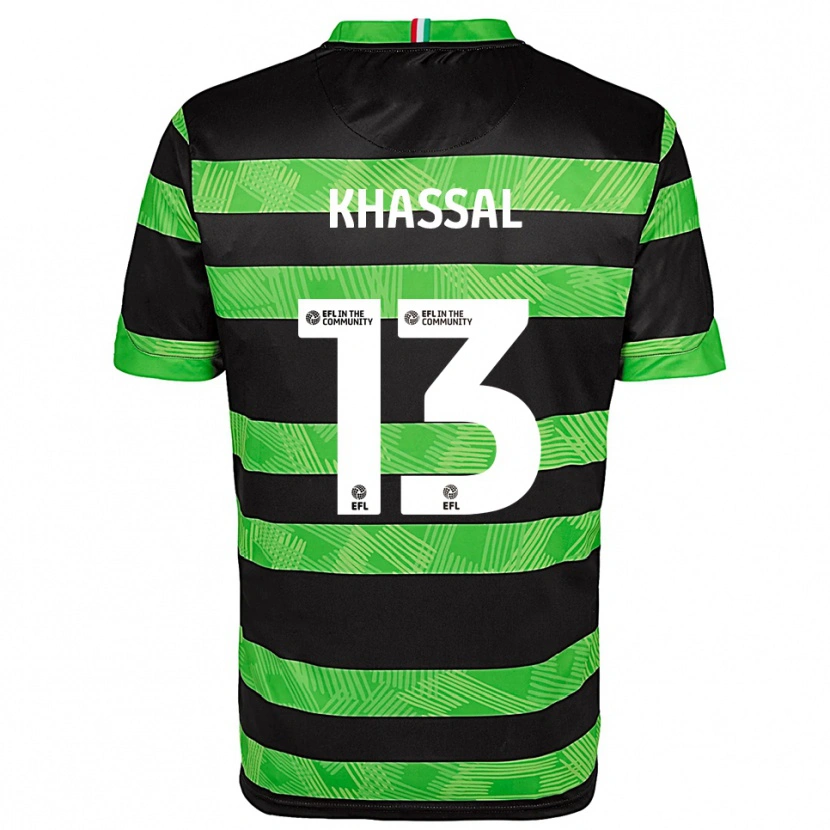 Danxen Kinderen Cherelle Khassal #13 Zwart Groen Uitshirt Uittenue 2025/26 T-Shirt