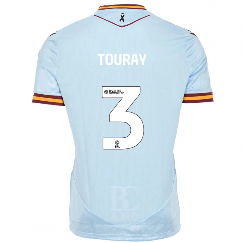 Danxen Kinderen Ibou Touray #3 Hemelsblauw Uitshirt Uittenue 2025/26 T-Shirt