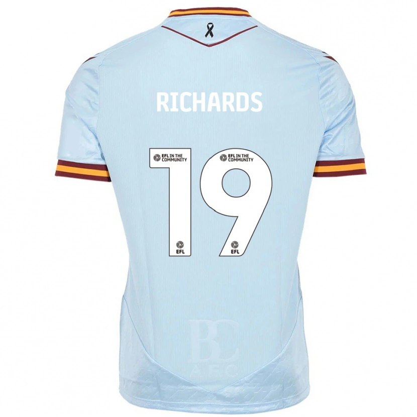Danxen Kinderen Lewis Richards #19 Hemelsblauw Uitshirt Uittenue 2025/26 T-Shirt