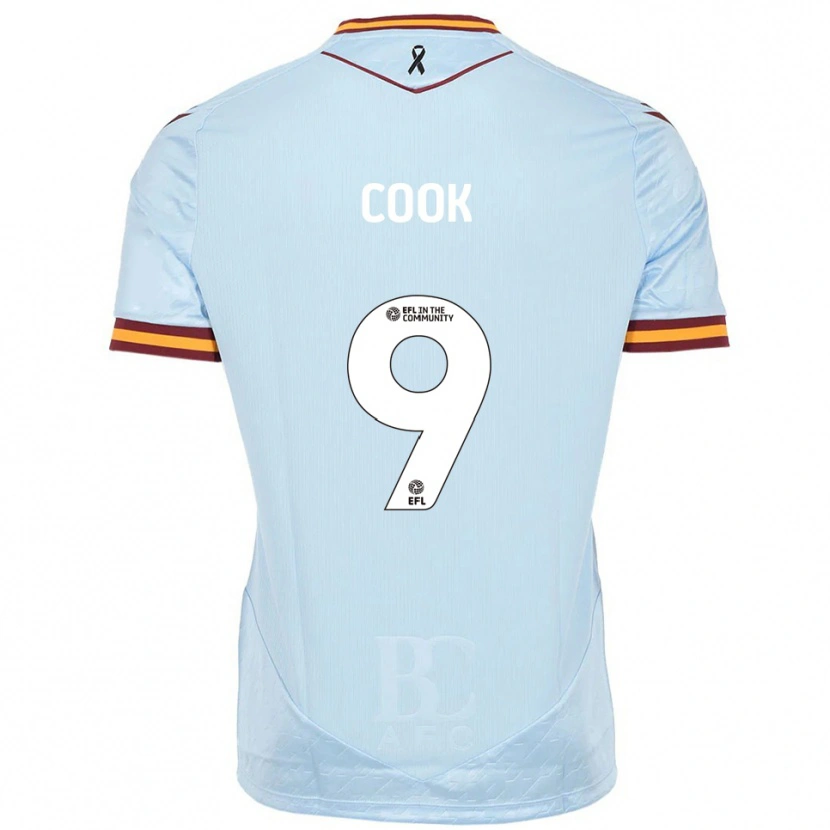 Danxen Kinderen Andy Cook #9 Hemelsblauw Uitshirt Uittenue 2025/26 T-Shirt