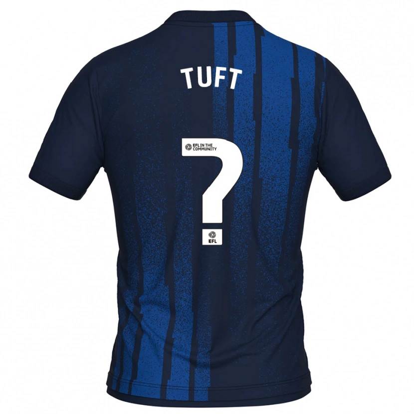 Danxen Kinderen Jacob Tuft #0 Marine Wit Uitshirt Uittenue 2025/26 T-Shirt