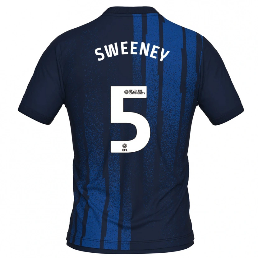 Danxen Kinderen Ryan Sweeney #5 Marine Wit Uitshirt Uittenue 2025/26 T-Shirt