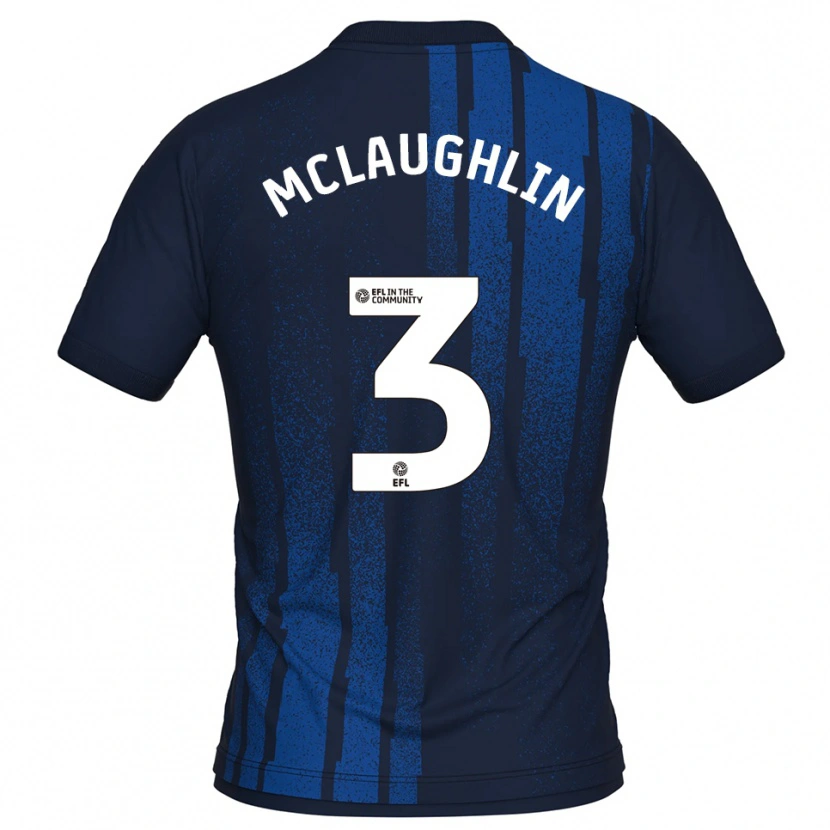 Danxen Kinderen Stephen Mclaughlin #3 Marine Wit Uitshirt Uittenue 2025/26 T-Shirt