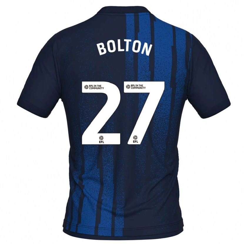 Danxen Kinderen Luke Bolton #27 Marine Wit Uitshirt Uittenue 2025/26 T-Shirt