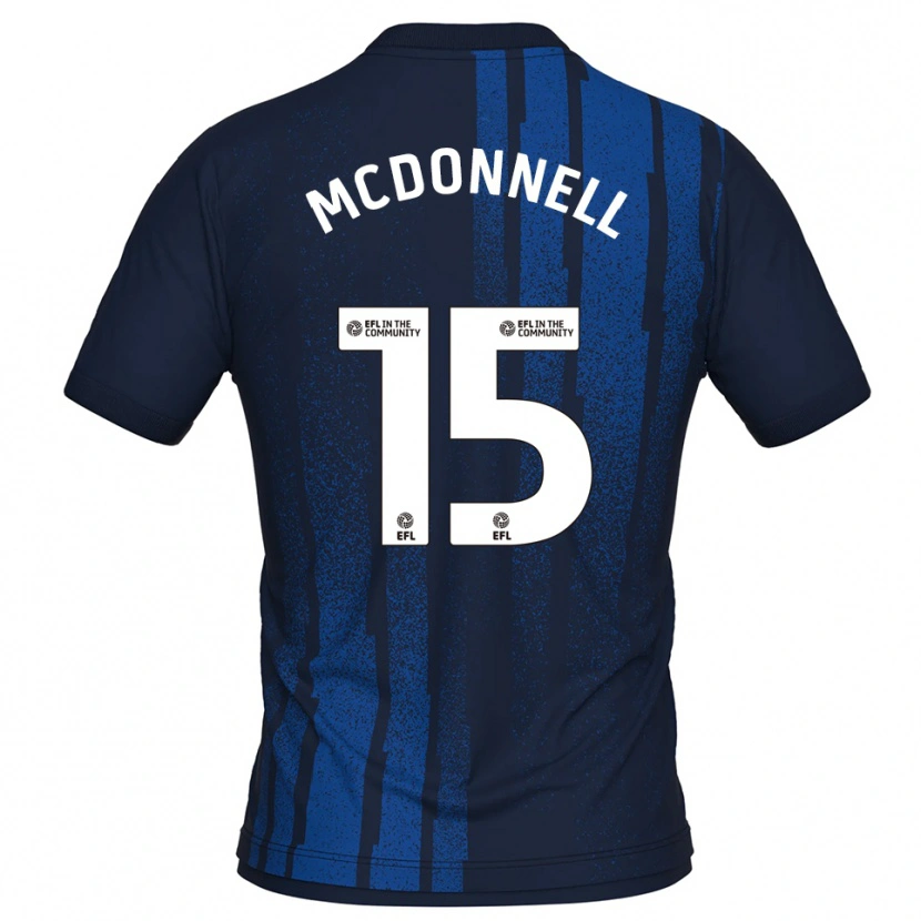 Danxen Kinderen Jamie Mcdonnell #15 Marine Wit Uitshirt Uittenue 2025/26 T-Shirt