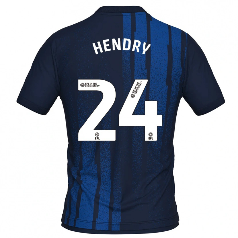 Danxen Kinderen Regan Hendry #24 Marine Wit Uitshirt Uittenue 2025/26 T-Shirt