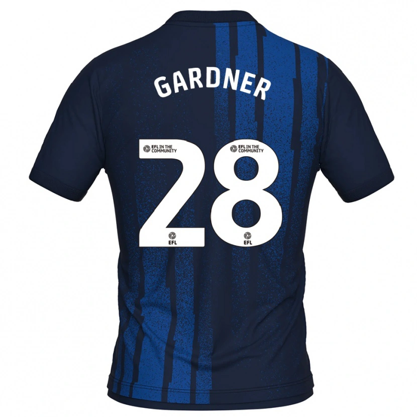 Danxen Kinderen Joe Gardner #28 Marine Wit Uitshirt Uittenue 2025/26 T-Shirt