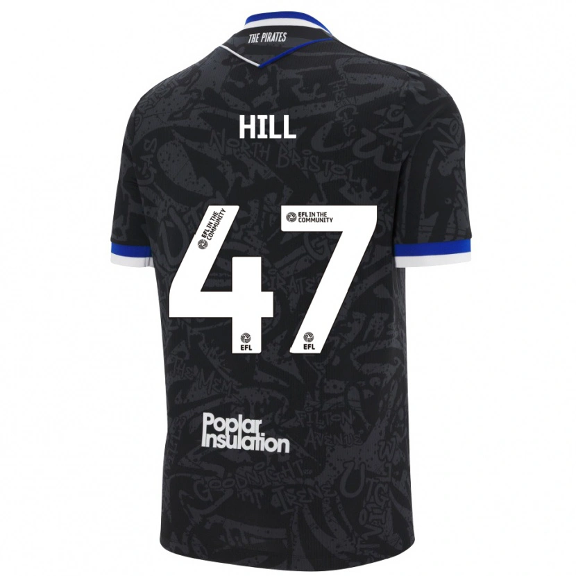 Danxen Kinderen Kian Hill #47 Zwart Wit Uitshirt Uittenue 2025/26 T-Shirt