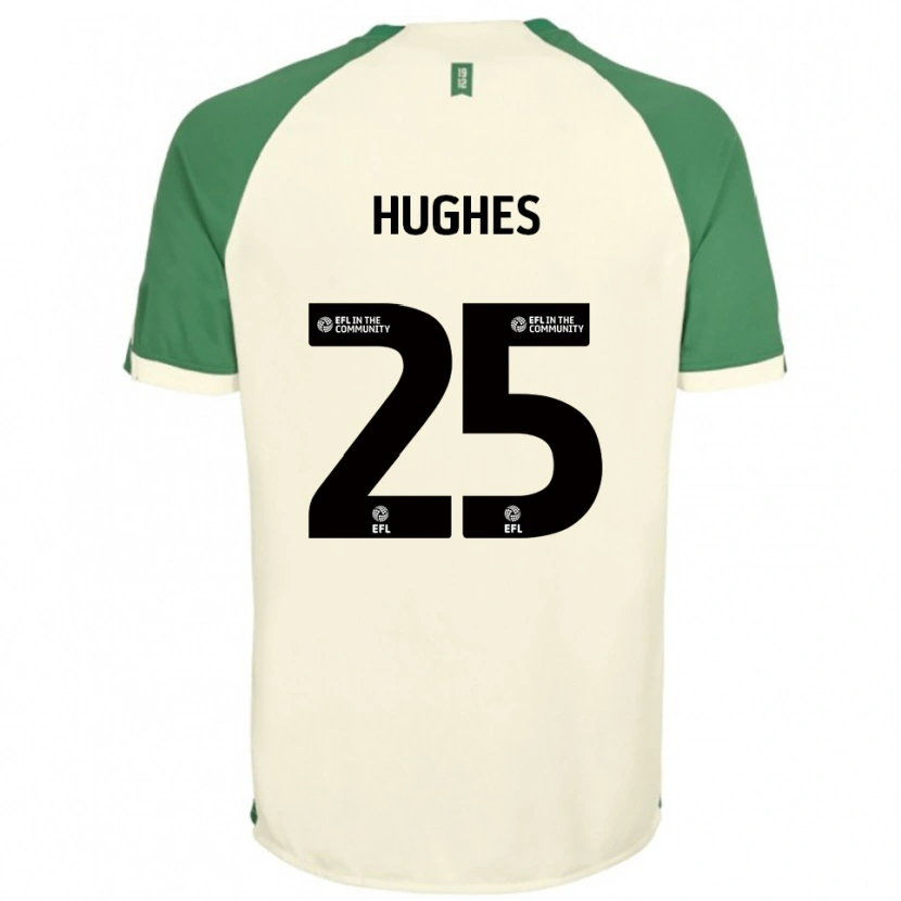 Danxen Kinderen Ben Hughes #25 Gebroken Wit Groen Uitshirt Uittenue 2025/26 T-Shirt